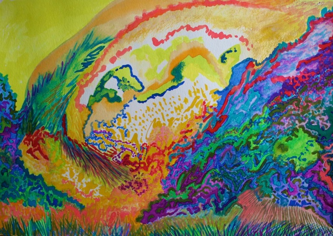 Polly Castor artist, Forest Sprites on a Sun-drenched Morning