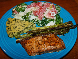 Recipes for Kale Polenta; and Tatsoi, Goat Cheese, and Grapefruit Salad