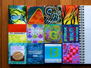 Fourteenth Page Done in My New Box-A-Day Art Journal