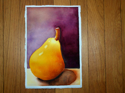 watercolor pear