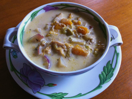 Vegetable fish chowder