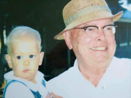 C. William Casotr with grandson Andrew Early