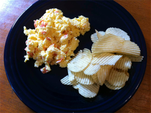 scrambled eggs with salmon