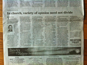 Newspaper Article by me: Uncontentious Elections