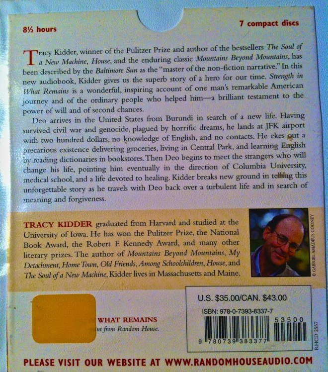 tracy kidder strength in what remains, strength in what remains tracy kidder, strength in what remains review