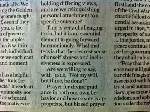 The Christian Science church encourages its members to think for themselves, which often means we don’t always agree on everything, but we have 