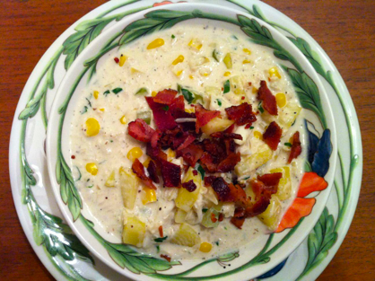 corn chowder bacon