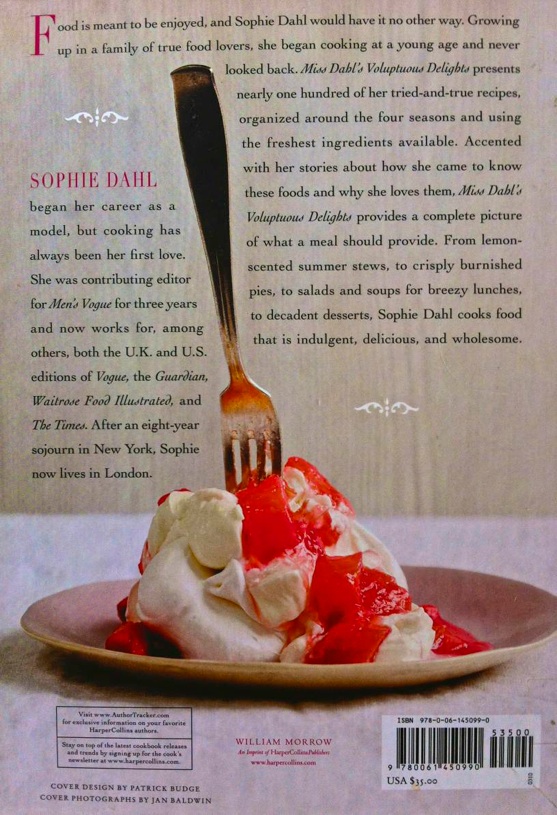 Sophie Dahl Cookbook, Dahl Cookbook