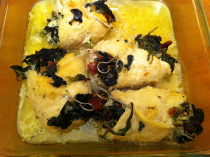 chicken breast stuffed with spinach and cheese