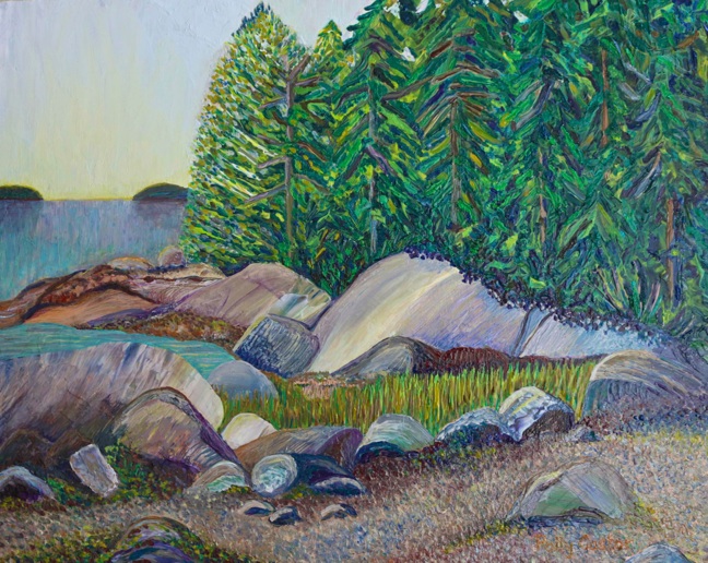 Polly Castor Oil Landscape Painting