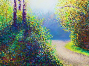 New Pastel Landscape: Entering the Quarry Early in the Fall