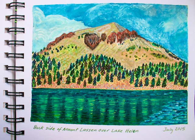 artist journal watercolors, California National Park watercolors