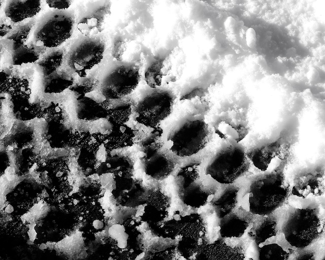 Black and white photography of snow