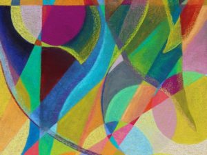 New Large Abstract Painting in Pastel: Searching for Truth