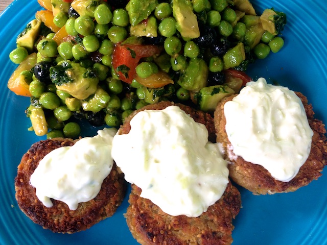 Chick Pea croquettes with tjatjiki