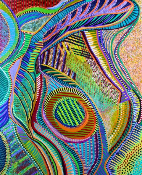 Whose Seed is Within Itself (acrylic) by Polly Castor