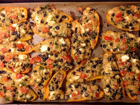 Recipe Peppers stuffed with quinoa and black beans