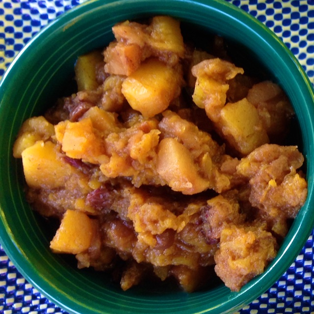 Recipe Crockpot Butternut Squash, Apples, and cranberries