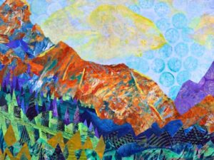 New Landscape Monoprint Collage: The Golden Hour