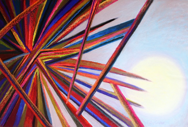 From Violence to Hope (New Abstract Pastel) by Polly Castor