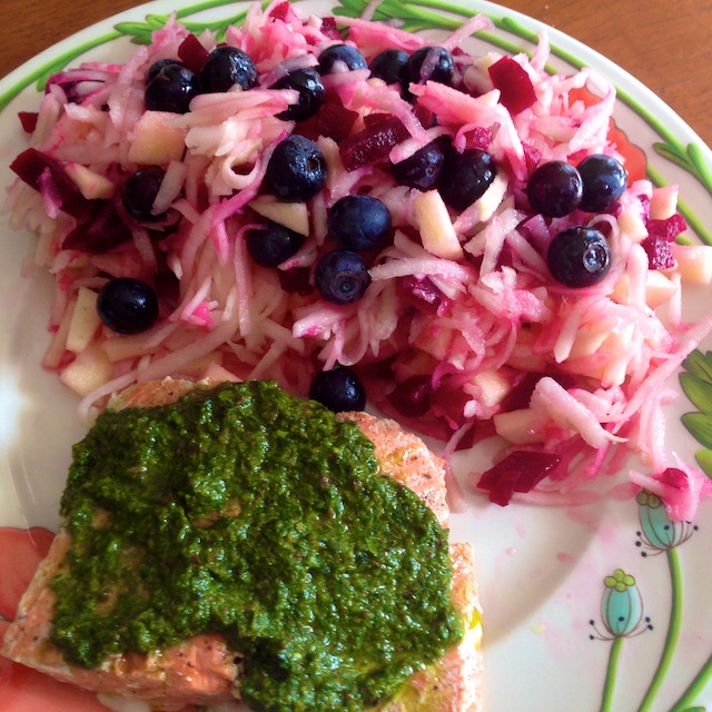 Kohlrabi Salad with Beets and Fruit