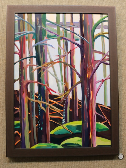 Among the Spruces (acrylic) by Claudia Van Nes