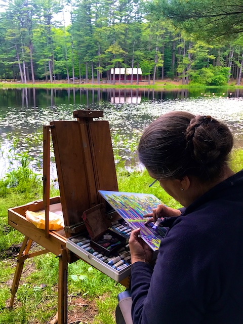 Lovely Day Plein Air Painting at Chatfield Hollow State Park