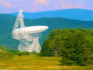 Our Younger Daughter at the Green Bank National Radio Telescope