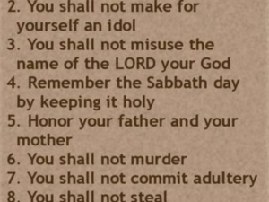Sunday School Lesson on The Ten Commandments