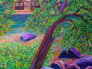 Leaning Tree at Camp Newfound (New Landscape Painting)