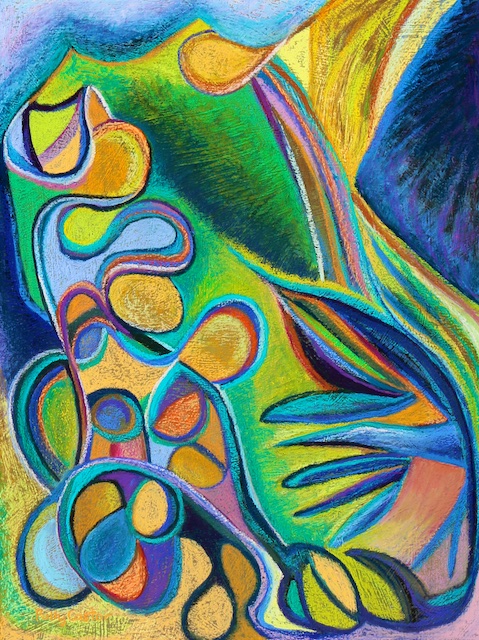 Meandering Curiousities ( pastel) by Polly Castor