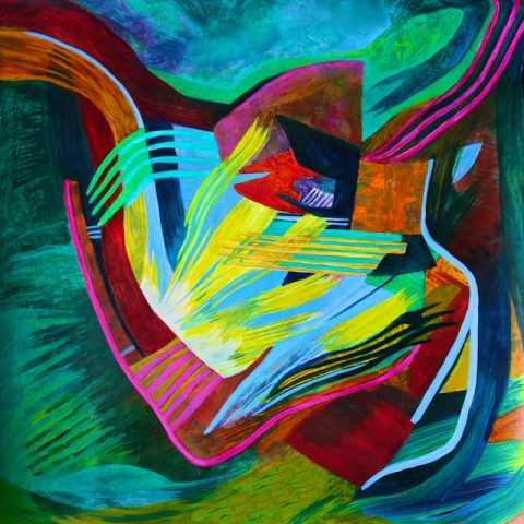 Chambers of the Heart (abstract painting in acrylic) by Polly Castor