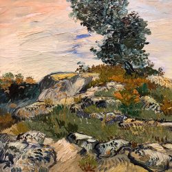 Close-up Details of Van Gogh's Painting 