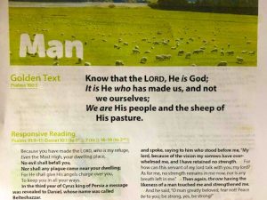 Two Lists from Reading the Bible Lesson on Man