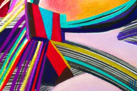 (detail of) Carpe Diem (pastel) by Polly Castor