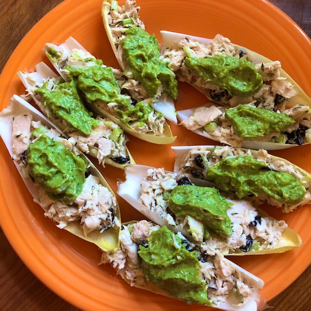 Endive Tuna Boats with Avocado Pesto (Recipe)