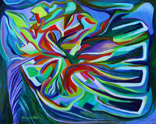 Tropical Reef (abstract Painting by Polly Castor)
