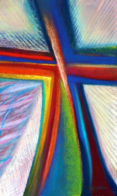Cruciform #1 (pastel) by Polly Castor