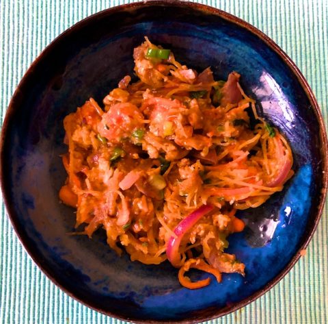 Langostino Pad Thai with Spaghetti Squash (Recipe)