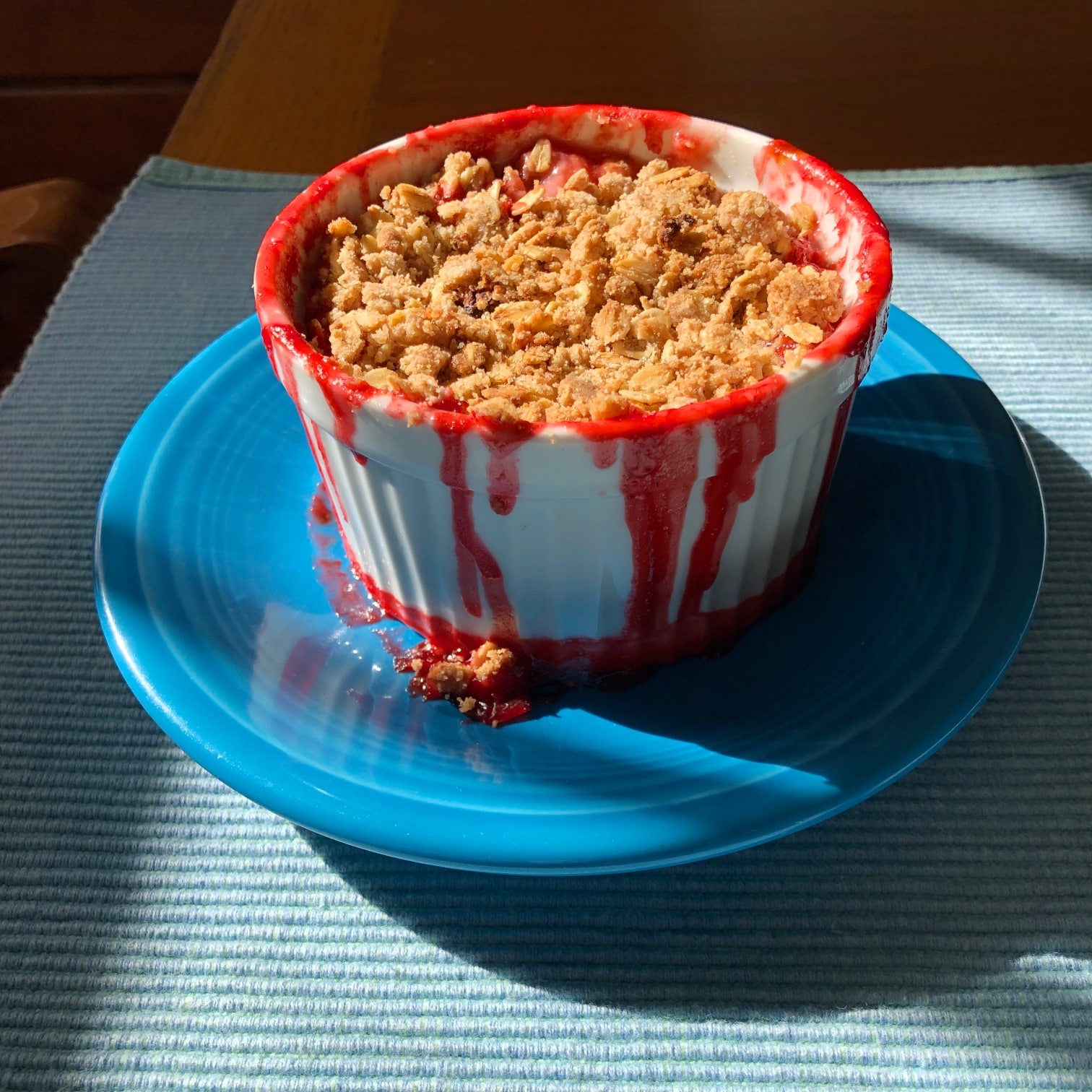 Strawberry Crumble for Two