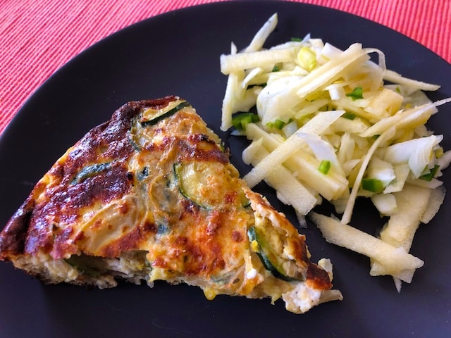 Artichoke, Zucchini, and Caramelized Onion Frittata Recipe