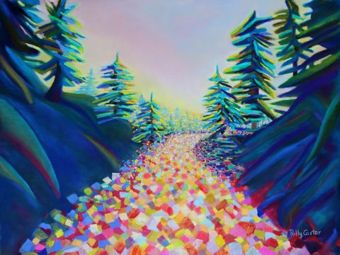 Walking in the Light (pastel) by Polly Castor