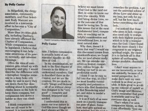 Newspaper Article on Compassion by Polly Castor