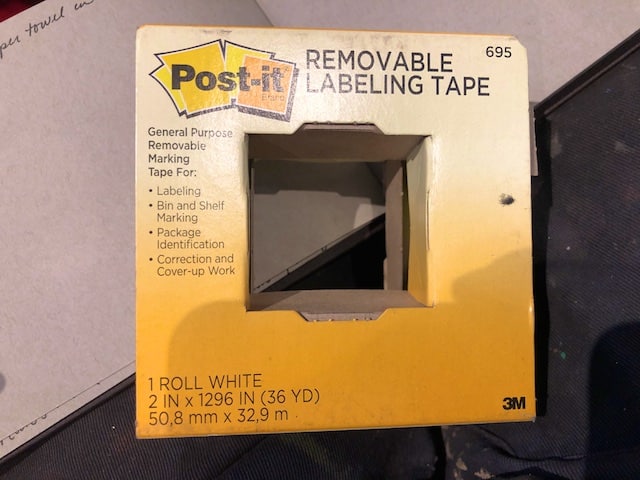 3M 695 Post-it Labeling Tape, 2 in x 36 yds, White