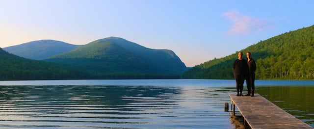 Baxter State park, South Branch Pond Reflection and loons