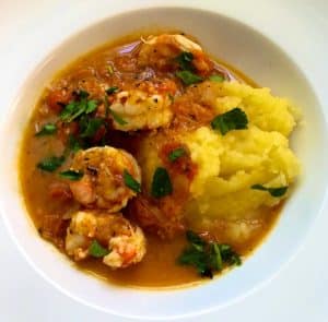 Spicy Shrimp on Mashed Potatoes (Recipe) | Polly Castor