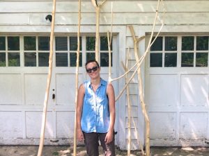 Loom our Younger Daughter Made from Saplings in Our Yard