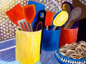 Three New Abstracted StillLife Paintings in Pastel