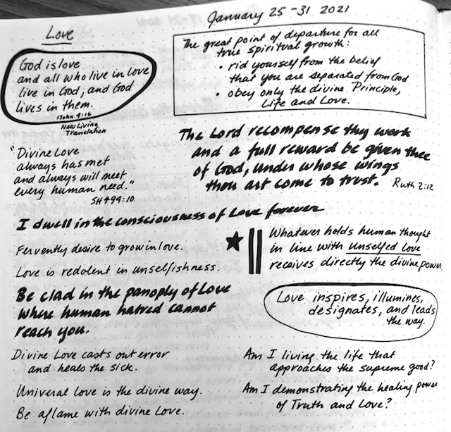Bible Lesson study journal pages