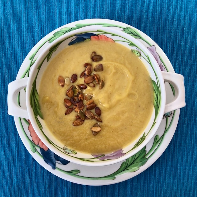Cauliflower and Toasted Pumpkin Seed Soup Recipe